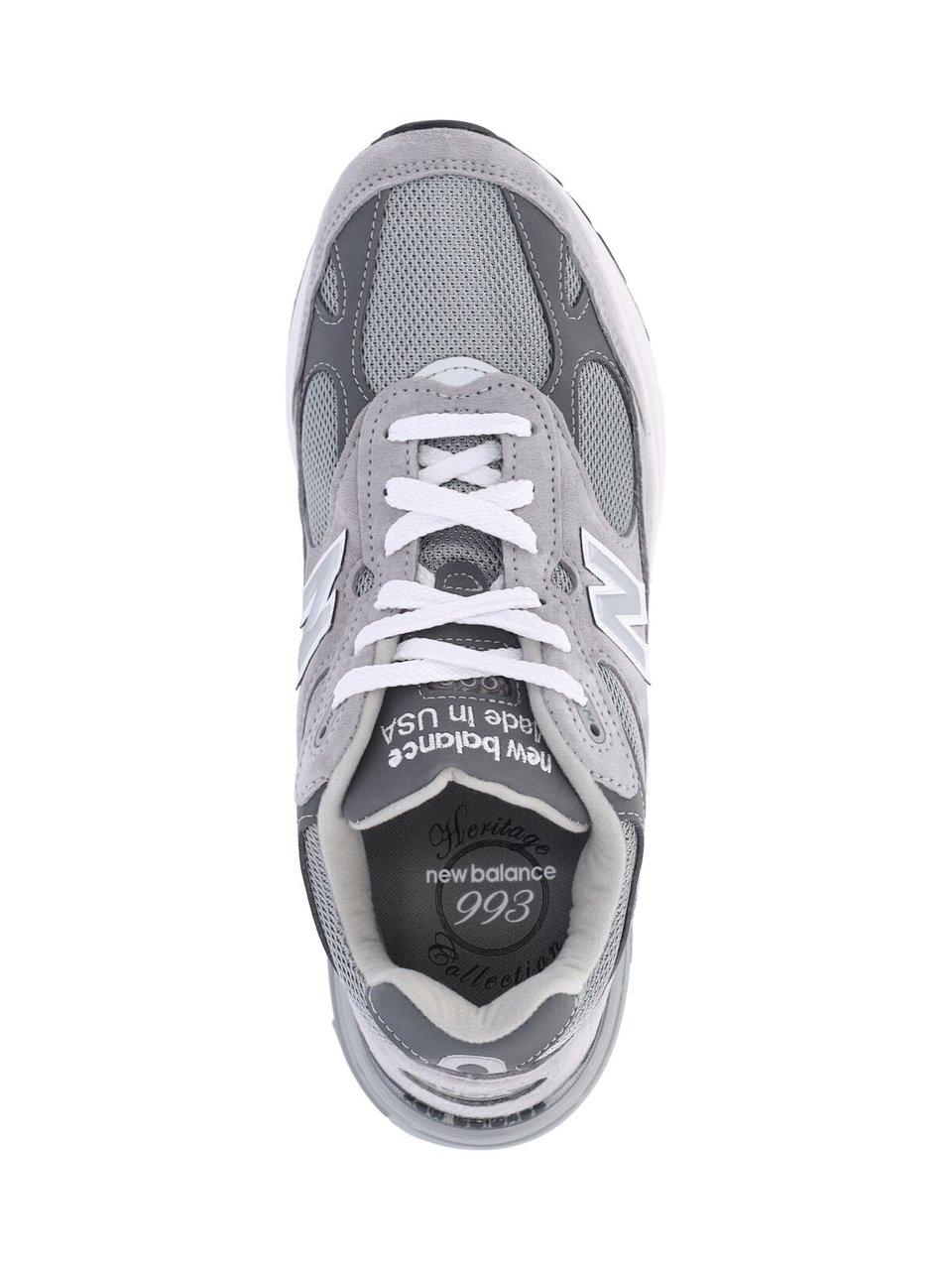 New Balance Grey 993 Suede Mesh Sneakers Grijs