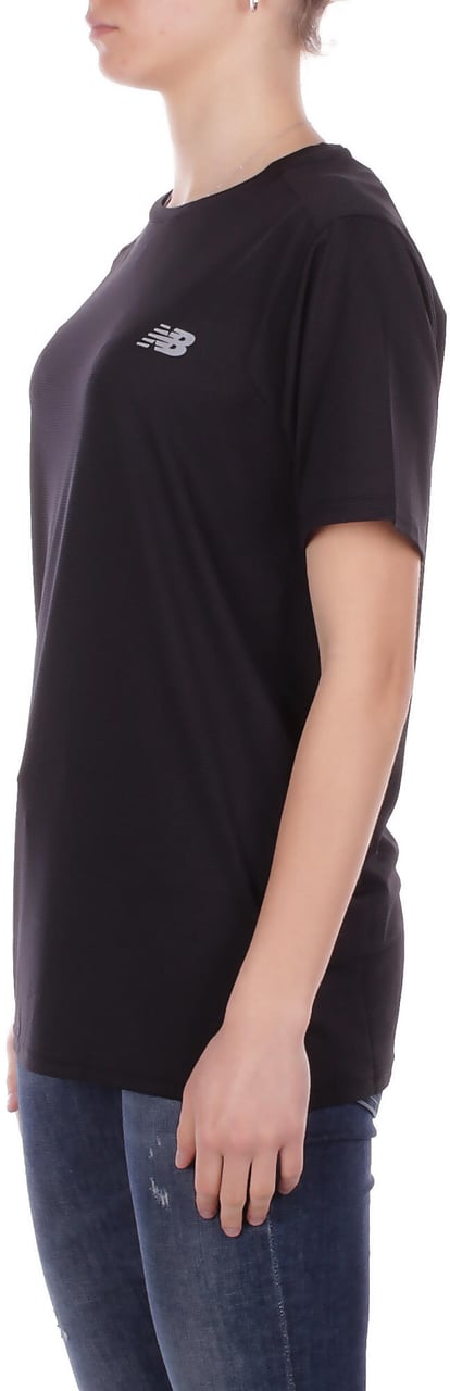 New Balance T-Shirts And Polos Black Zwart