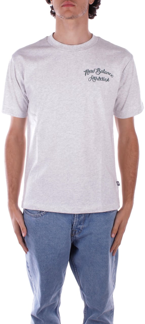 New Balance T-Shirts And Polos Grey Grijs