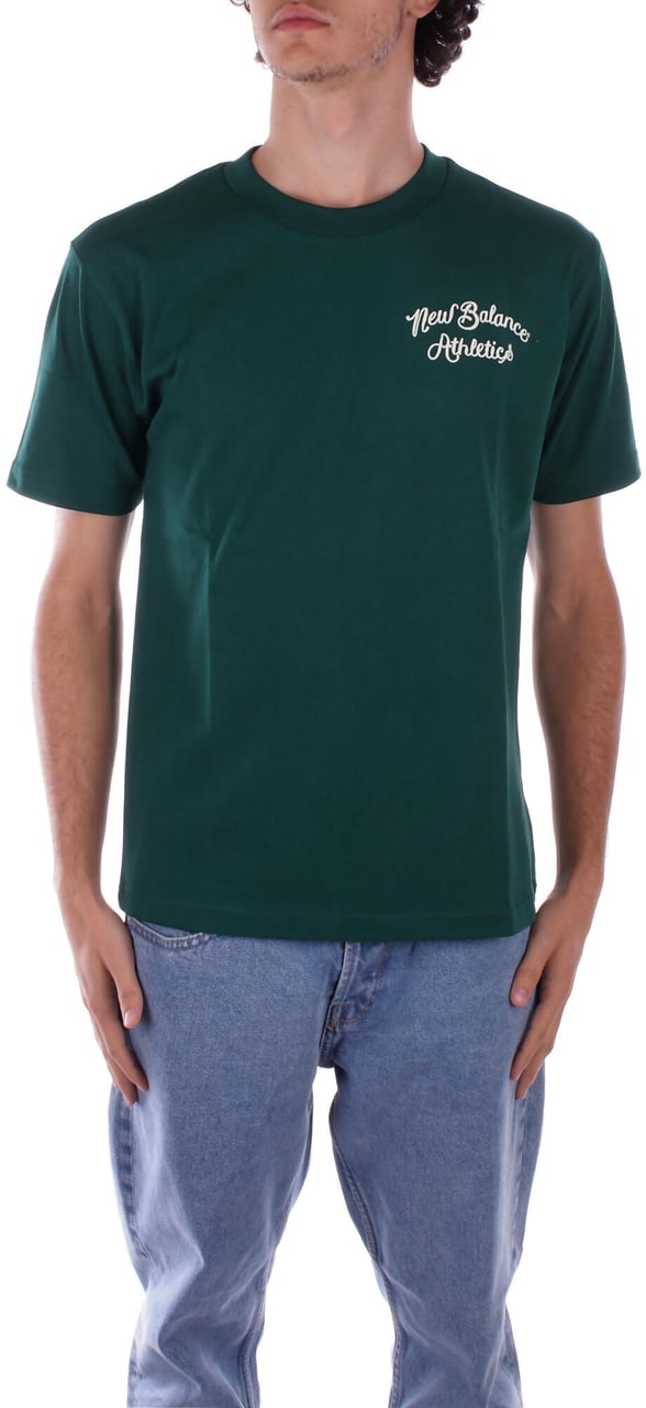 New Balance T-Shirts And Polos Green Groen
