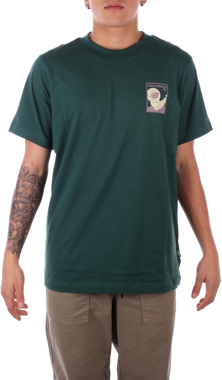 New Balance T-Shirts And Polos Green Groen