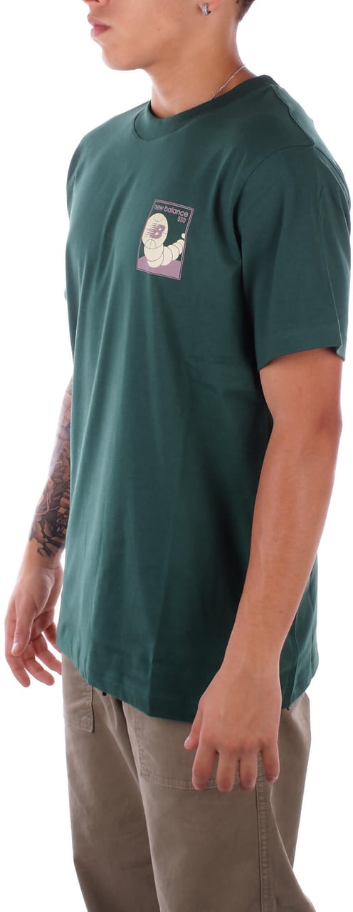 New Balance T-Shirts And Polos Green Groen