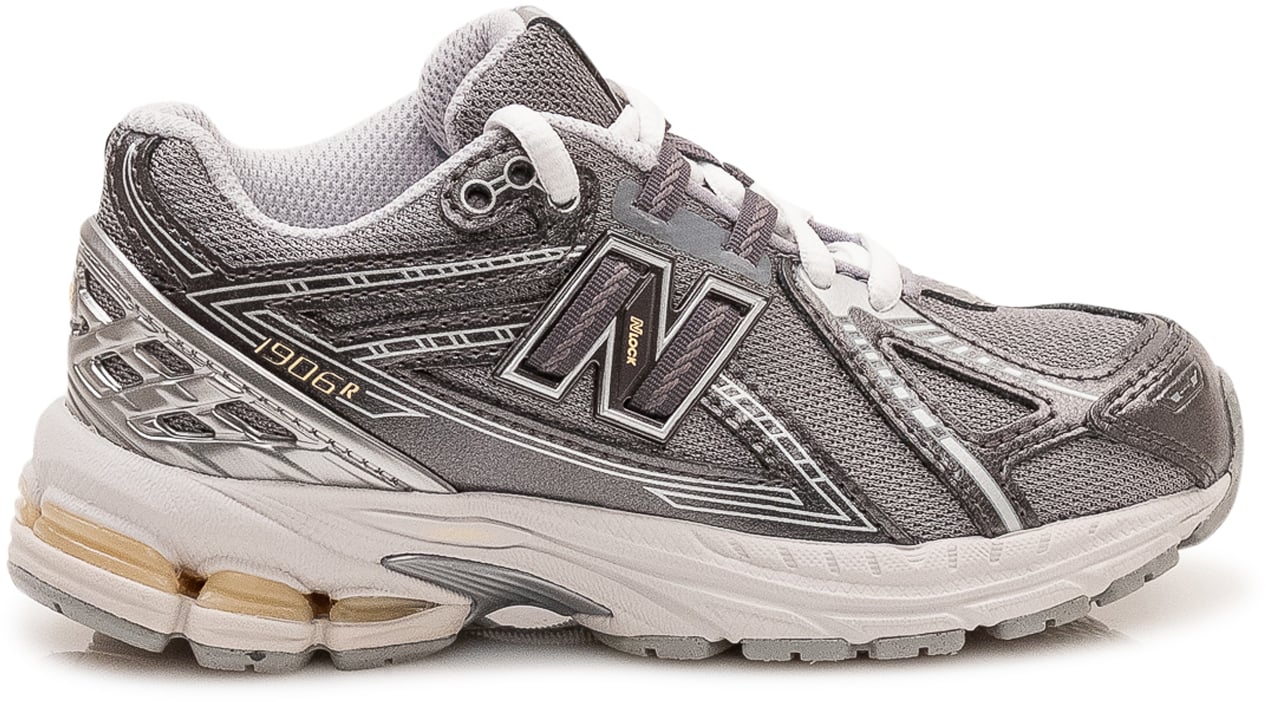 New Balance Sneakers 1906R con Inserti Tecnici e Lacci Grijs
