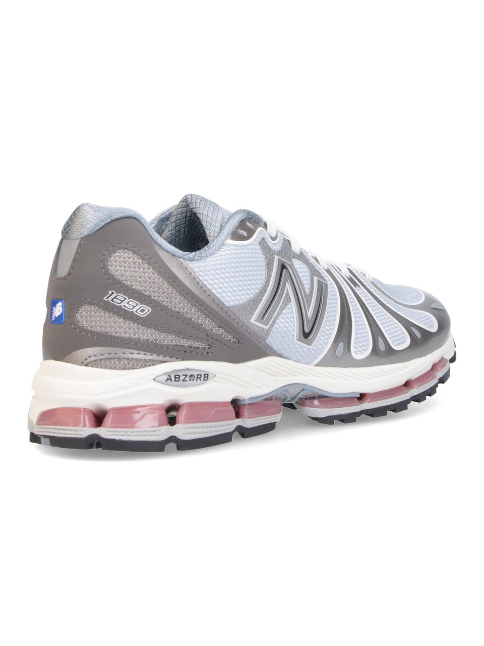 New Balance White Mesh Synthetic Performance Sneakers Zilver