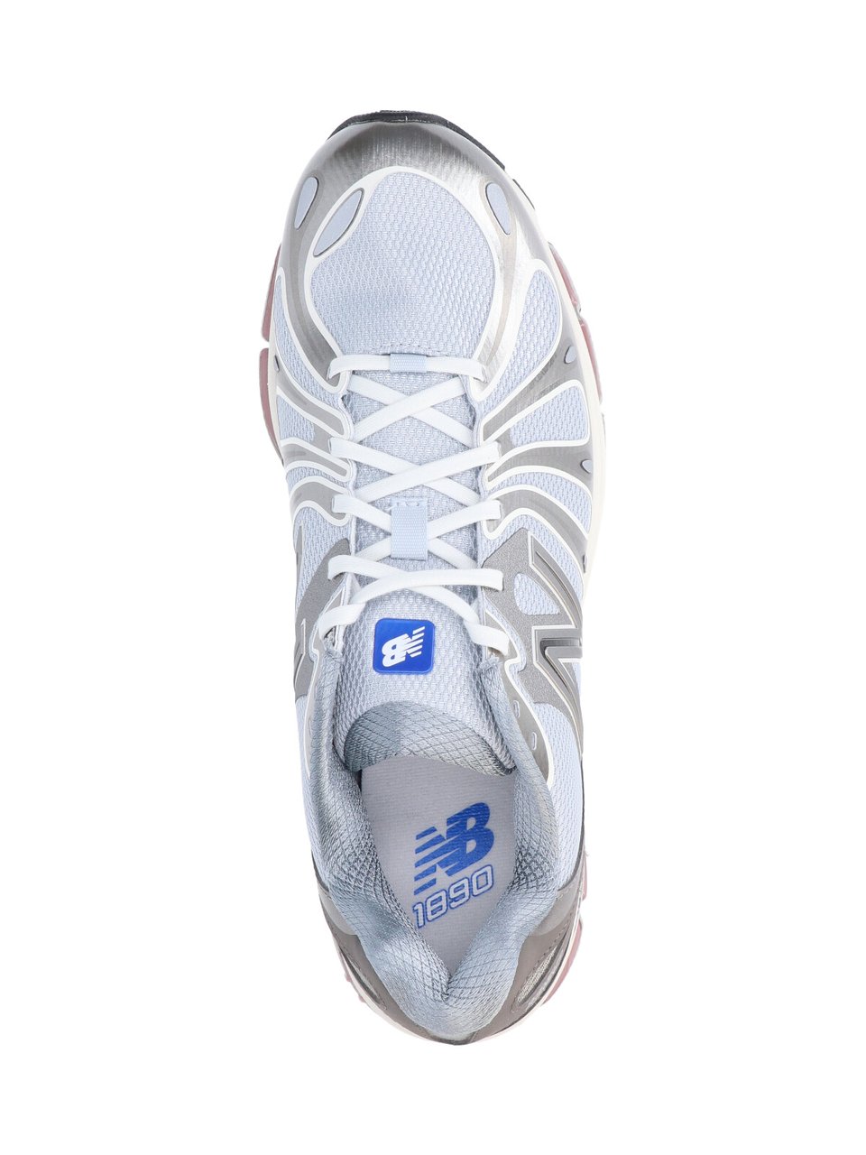 New Balance White Mesh Synthetic Performance Sneakers Zilver