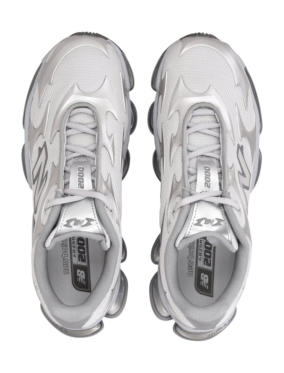 New Balance Silver Mesh Sneakers Zilver