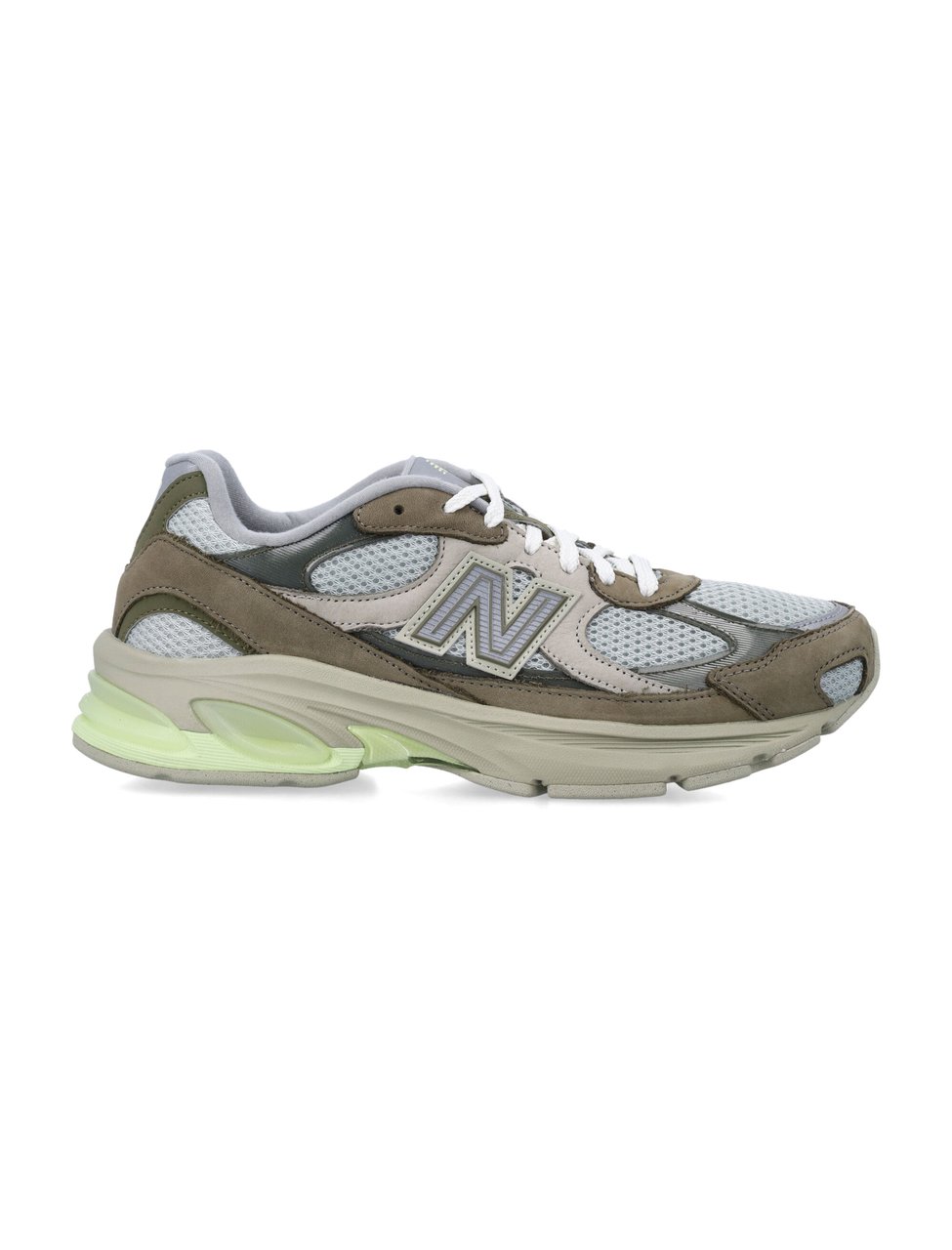 New Balance Diamond Pattern Mesh Sneakers Grijs