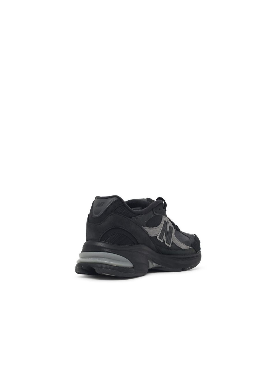 New Balance Black Mesh Blend Sneakers With Suede Inserts And Padded Collar Zwart