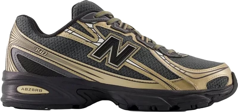 New Balance New Balance 740v2 Black Castlerock Gold Metallic Zwart