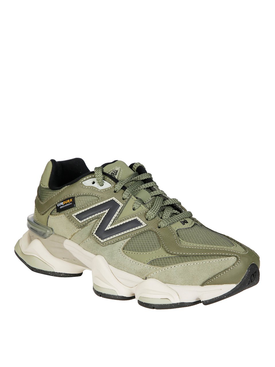 New Balance Layered Olive Green Sneakers With Chunky Sole And Signature Logo Grijs