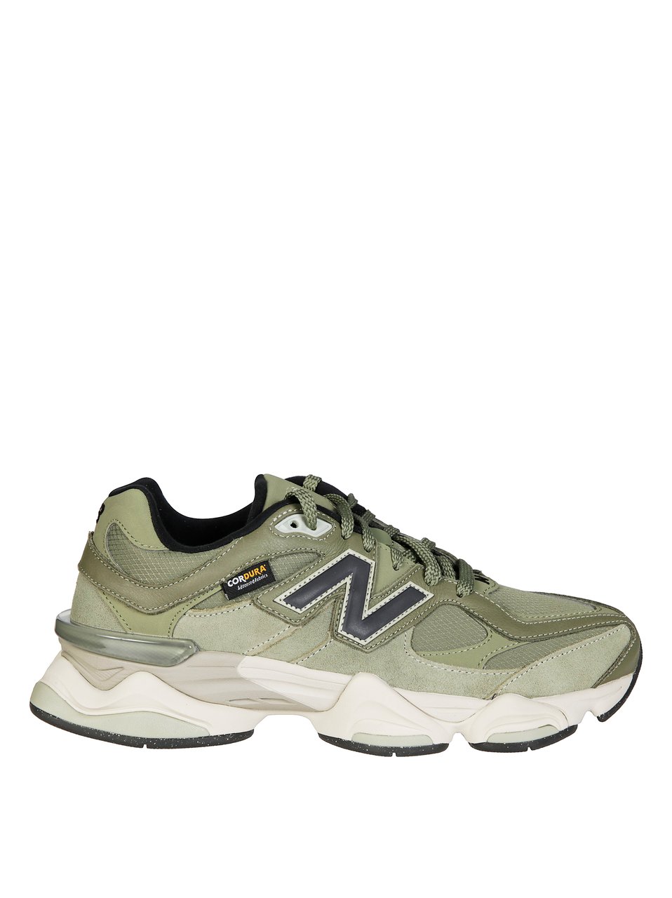 New Balance Layered Olive Green Sneakers With Chunky Sole And Signature Logo Grijs