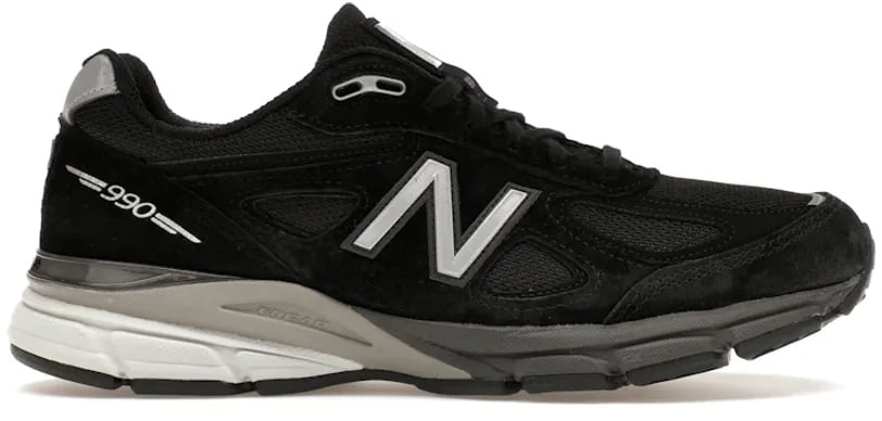 New Balance New Balance 990v4 MiUSA Black Silver Zwart