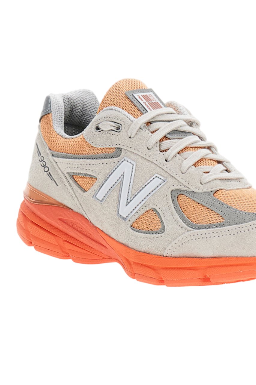 New Balance Beige/Grey 990v4 Suede Sneakers Neutraal
