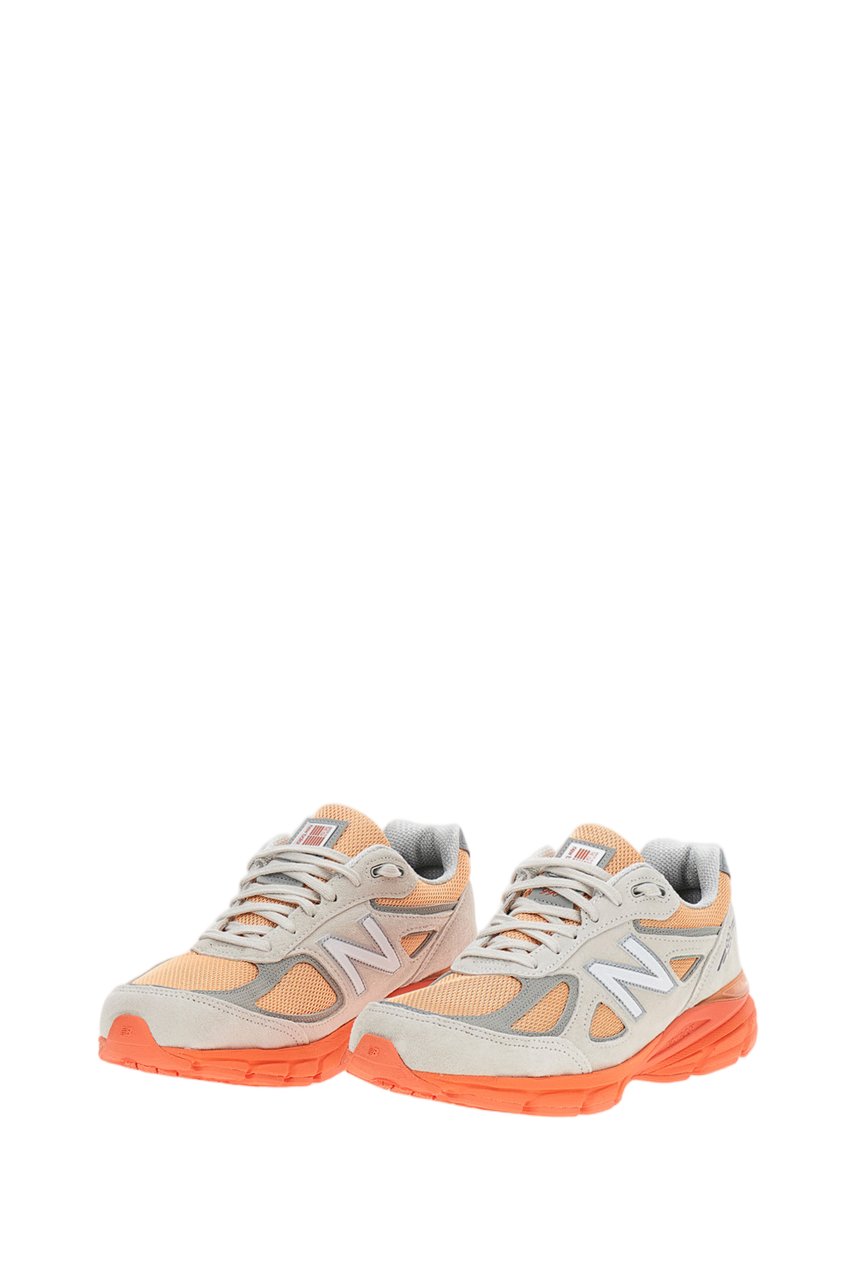 New Balance Beige/Grey 990v4 Suede Sneakers Neutraal
