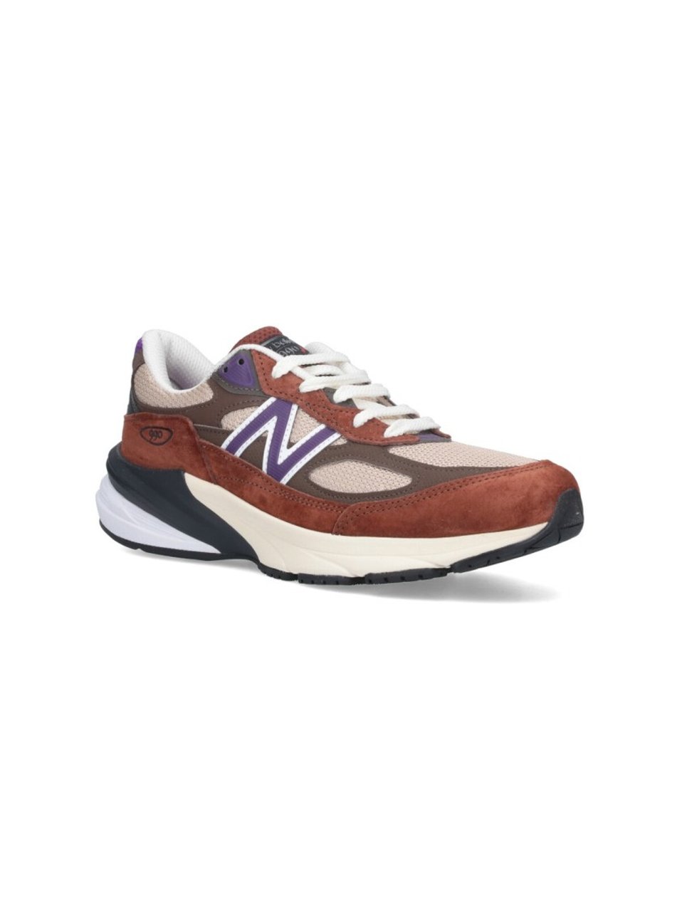 New Balance Round Toe Sneakers With Suede And Mesh Accents Bruin