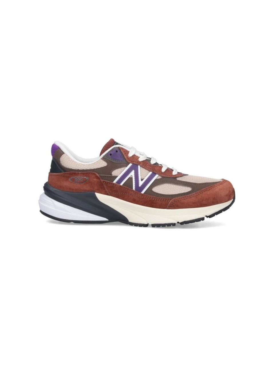 New Balance Round Toe Sneakers With Suede And Mesh Accents Bruin
