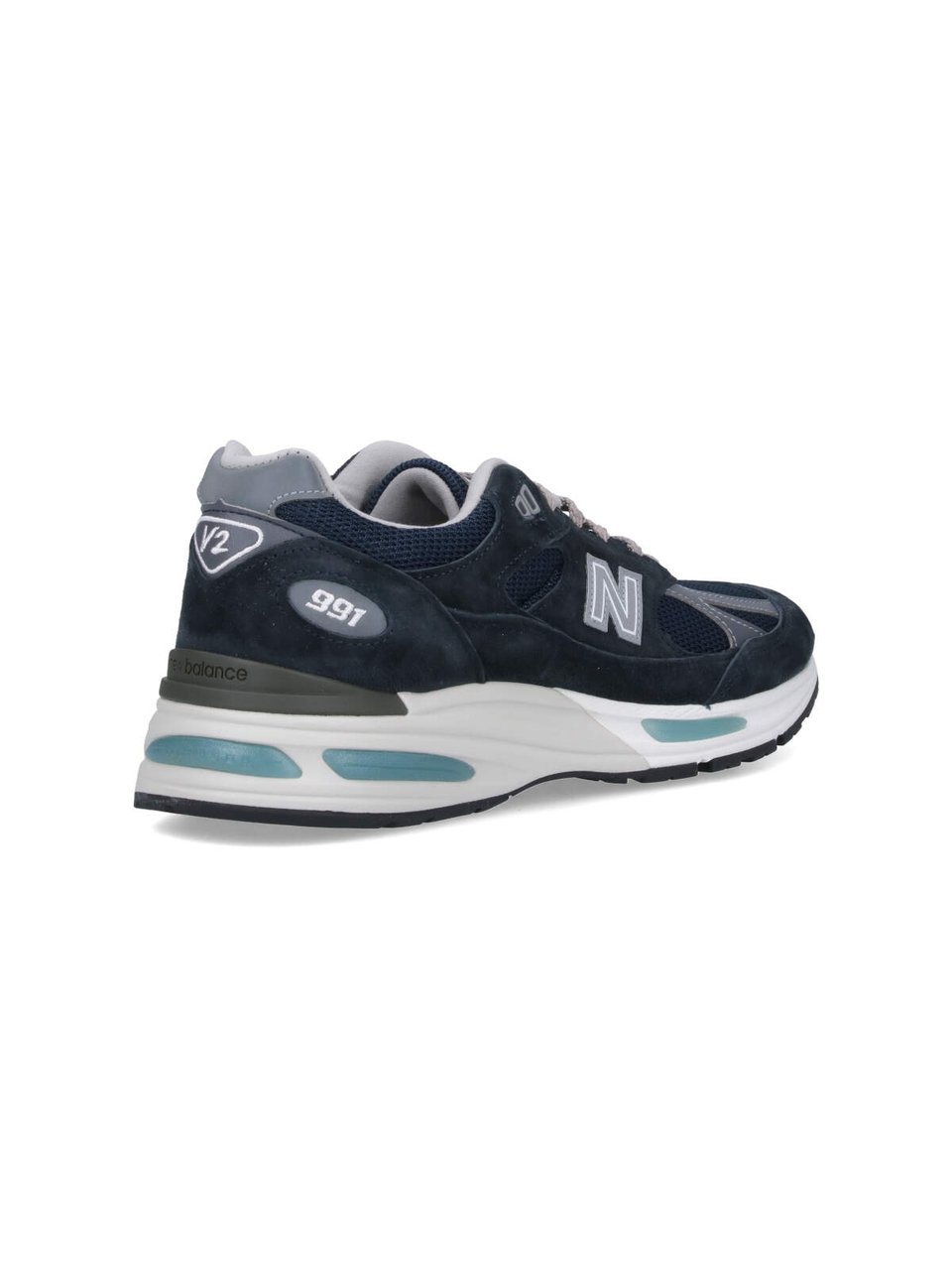 New Balance Navy Made In Uk 991V2 Mesh Sneakers Blauw