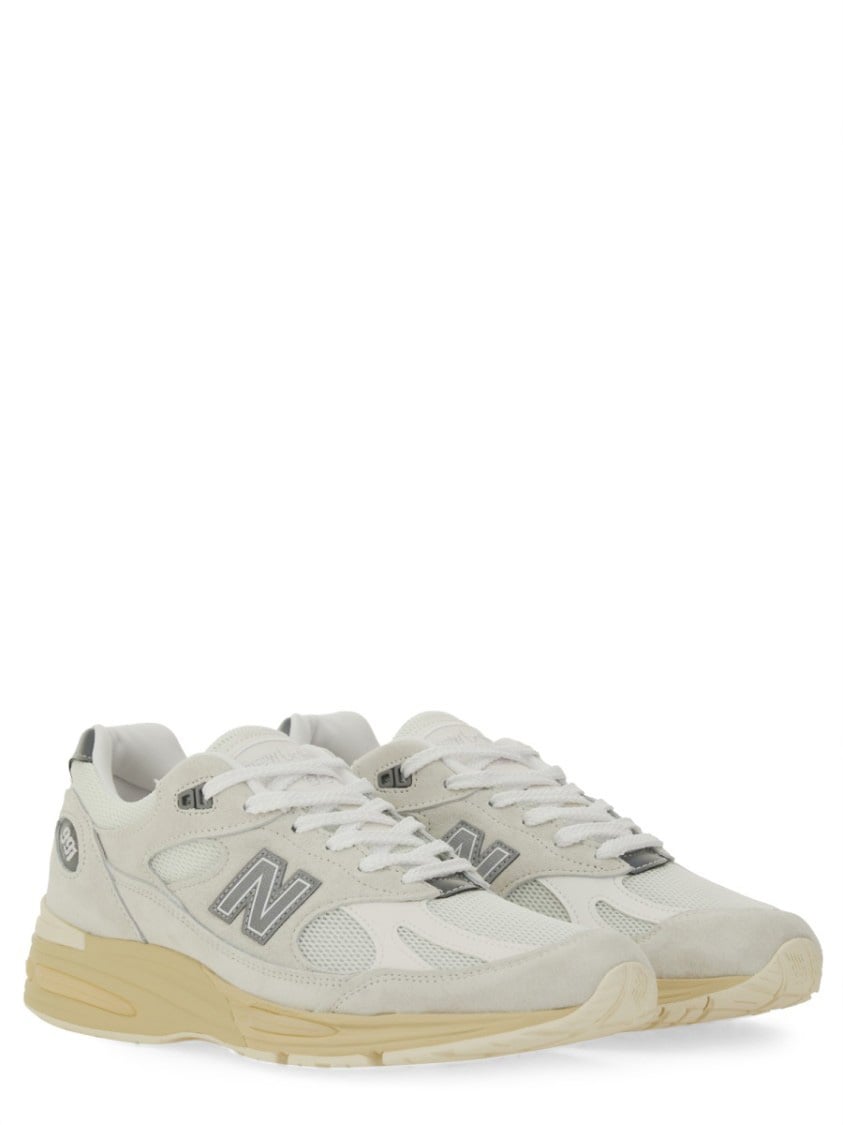 New Balance Sporty Pigskin And Mesh Sneakers With Cushioned Sole Neutraal