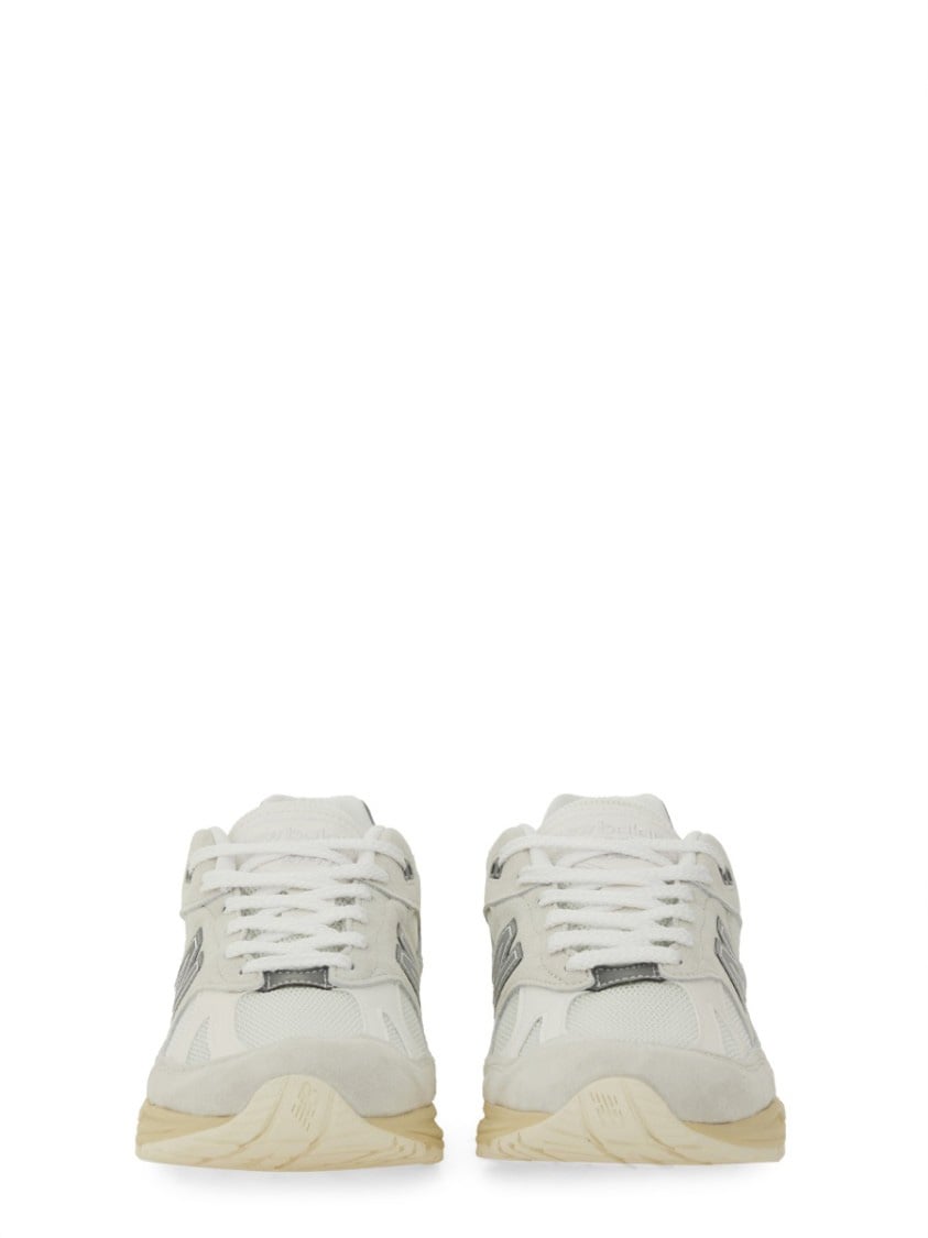 New Balance Sporty Pigskin And Mesh Sneakers With Cushioned Sole Neutraal