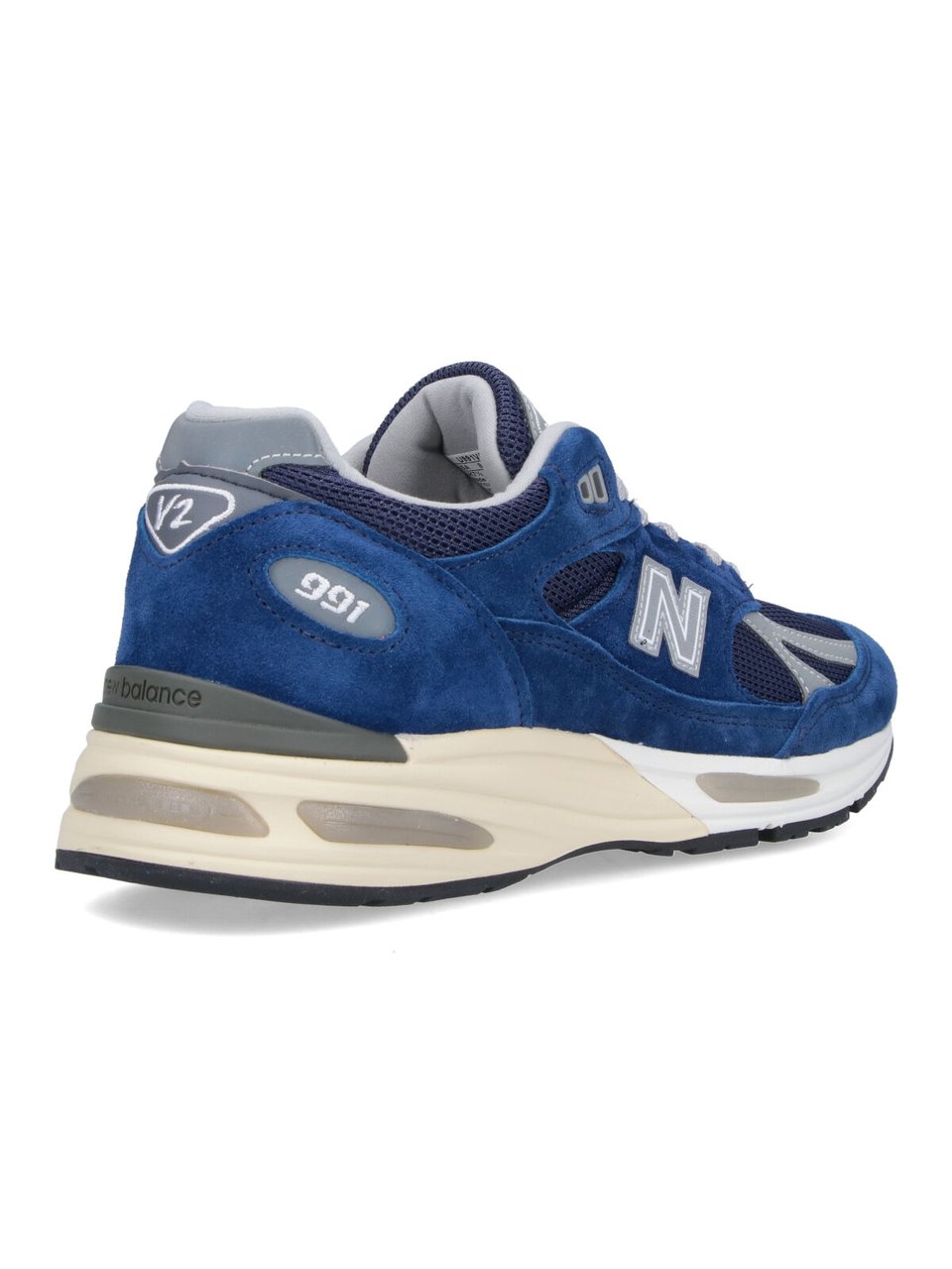 New Balance Blue Suede Mesh Low-Top Sneakers Blauw