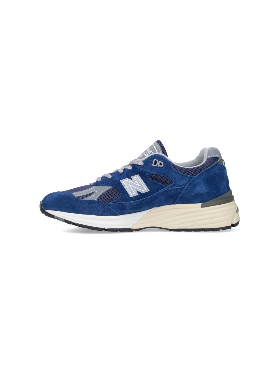 New Balance Blue Suede Mesh Low-Top Sneakers Blauw