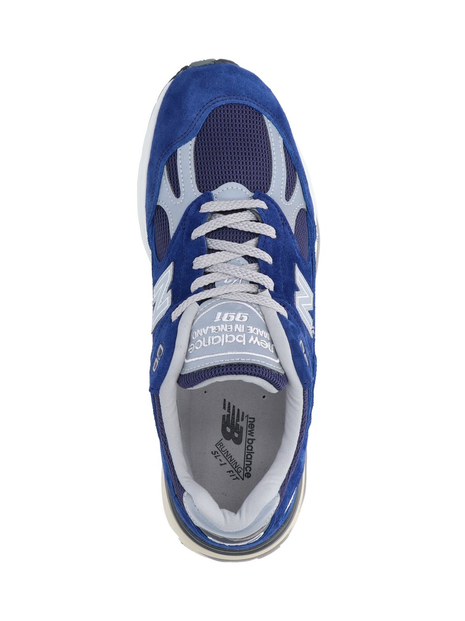 New Balance Blue Suede Mesh Low-Top Sneakers Blauw
