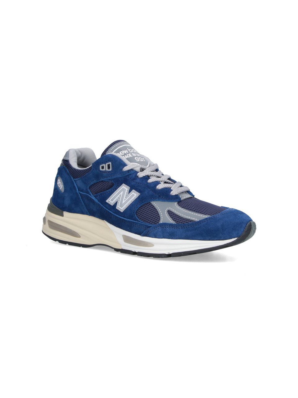 New Balance Blue Suede Mesh Low-Top Sneakers Blauw