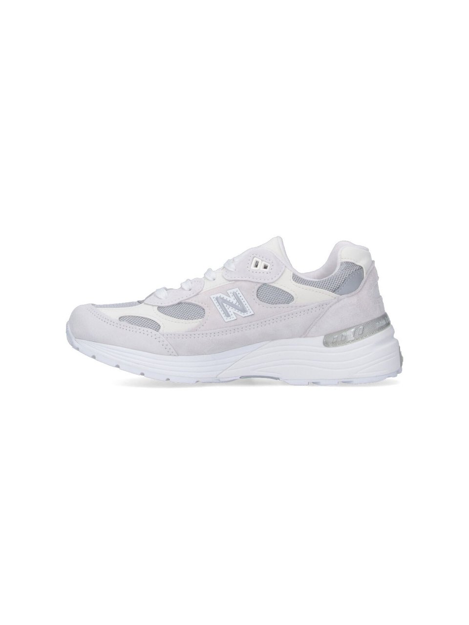 New Balance Low-Top Sneakers With Textured Grey Upper And White Midsole Wit