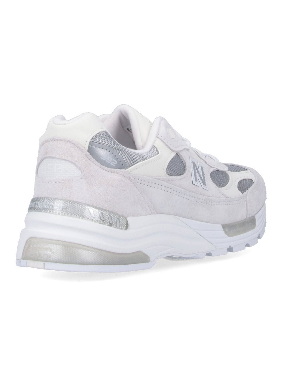 New Balance Low-Top Sneakers With Textured Grey Upper And White Midsole Wit