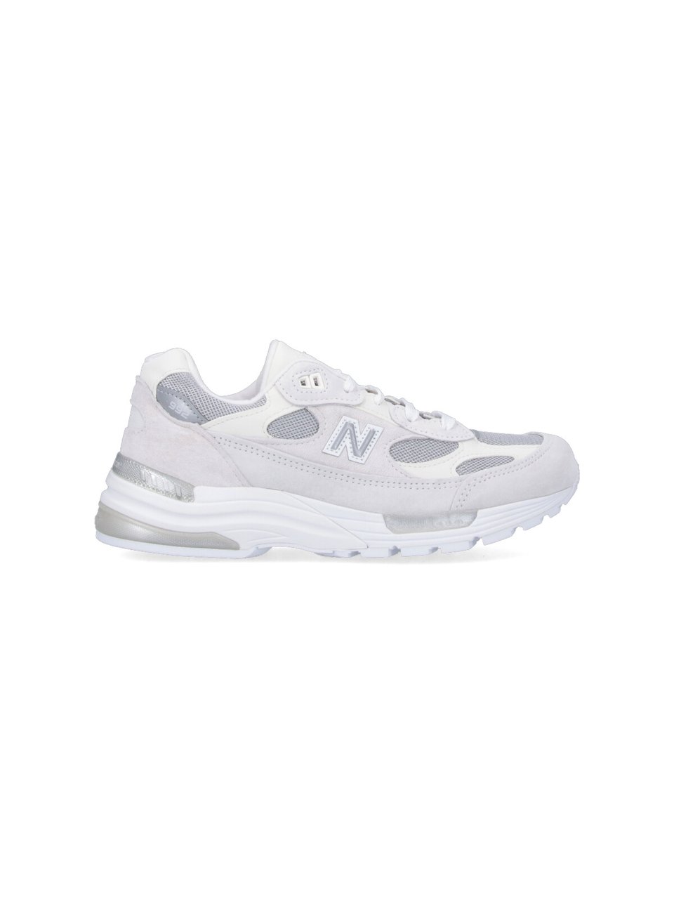 New Balance Low-Top Sneakers With Textured Grey Upper And White Midsole Wit