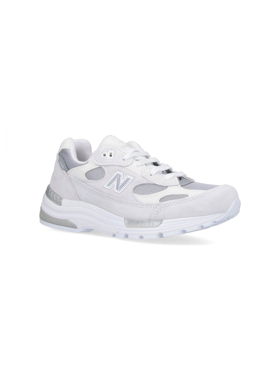 New Balance Low-Top Sneakers With Textured Grey Upper And White Midsole Wit