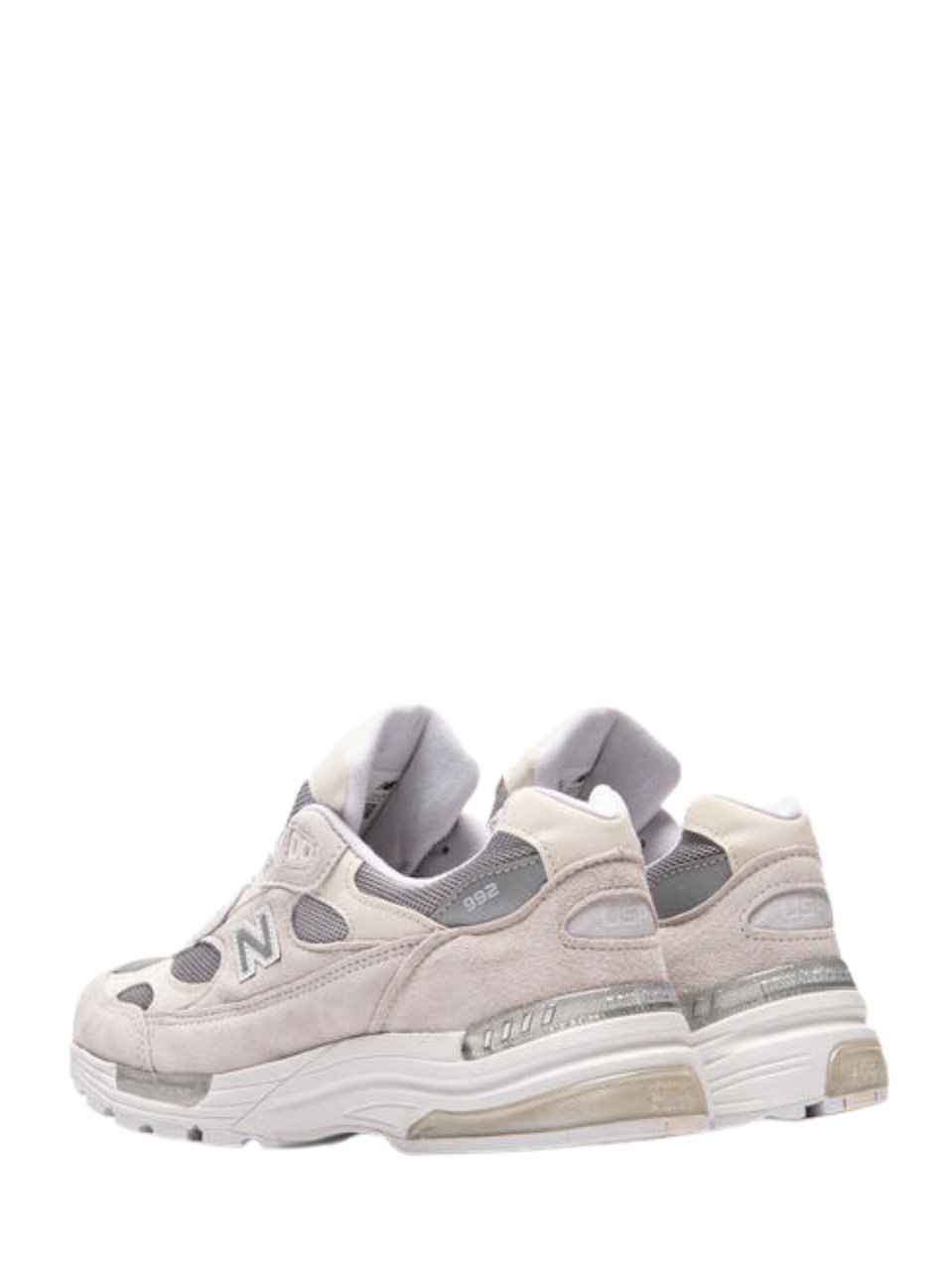 New Balance White Breathable Mesh Leather Sneakers Roze