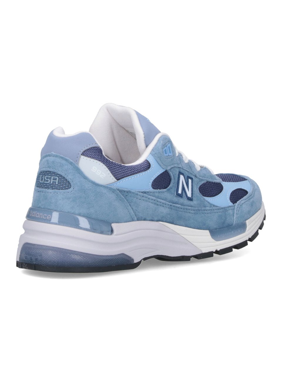 New Balance Suede Sneakers With Rounded Toe Blauw