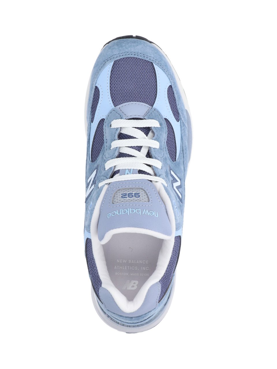 New Balance Suede Sneakers With Rounded Toe Blauw