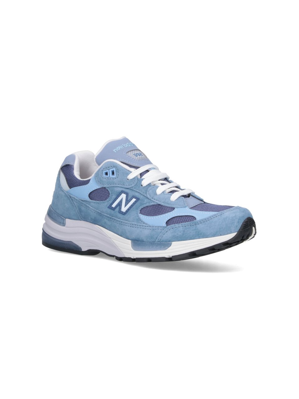 New Balance Suede Sneakers With Rounded Toe Blauw