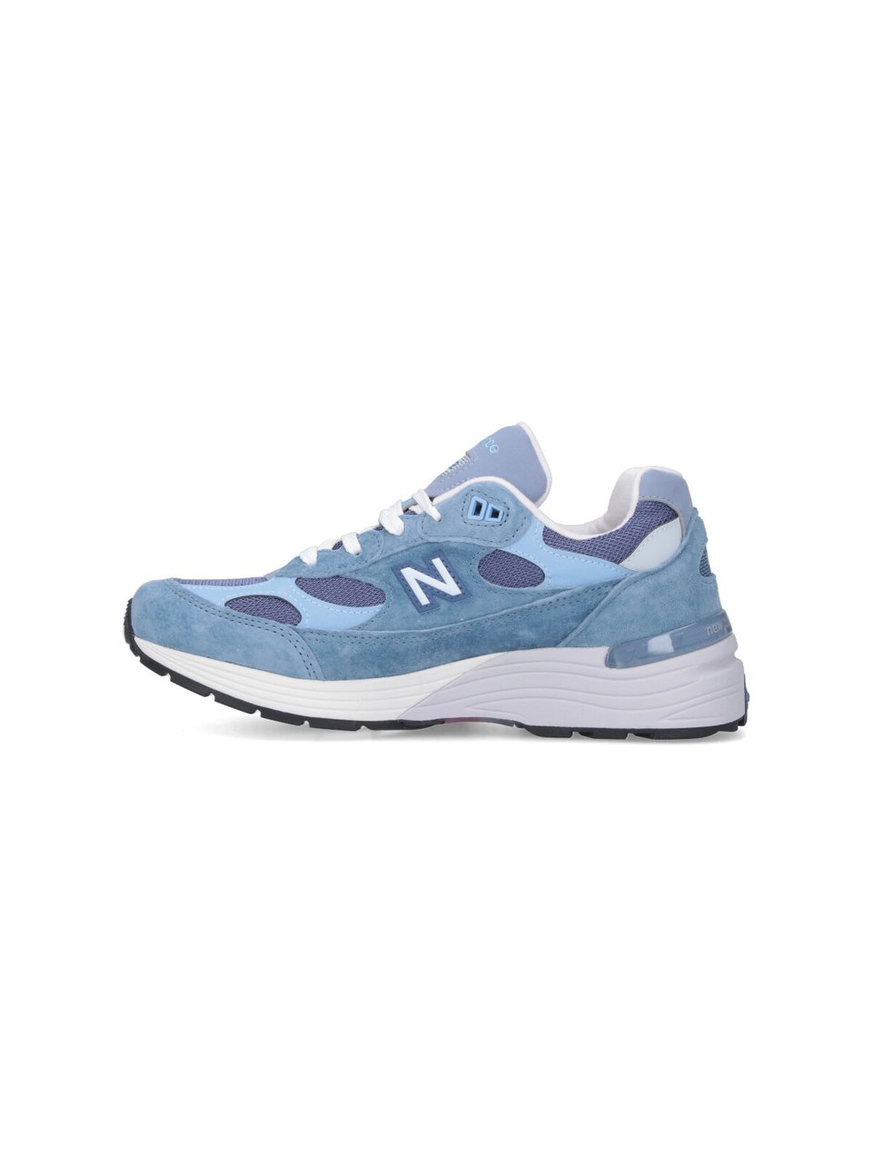 New Balance Suede Sneakers With Rounded Toe Blauw