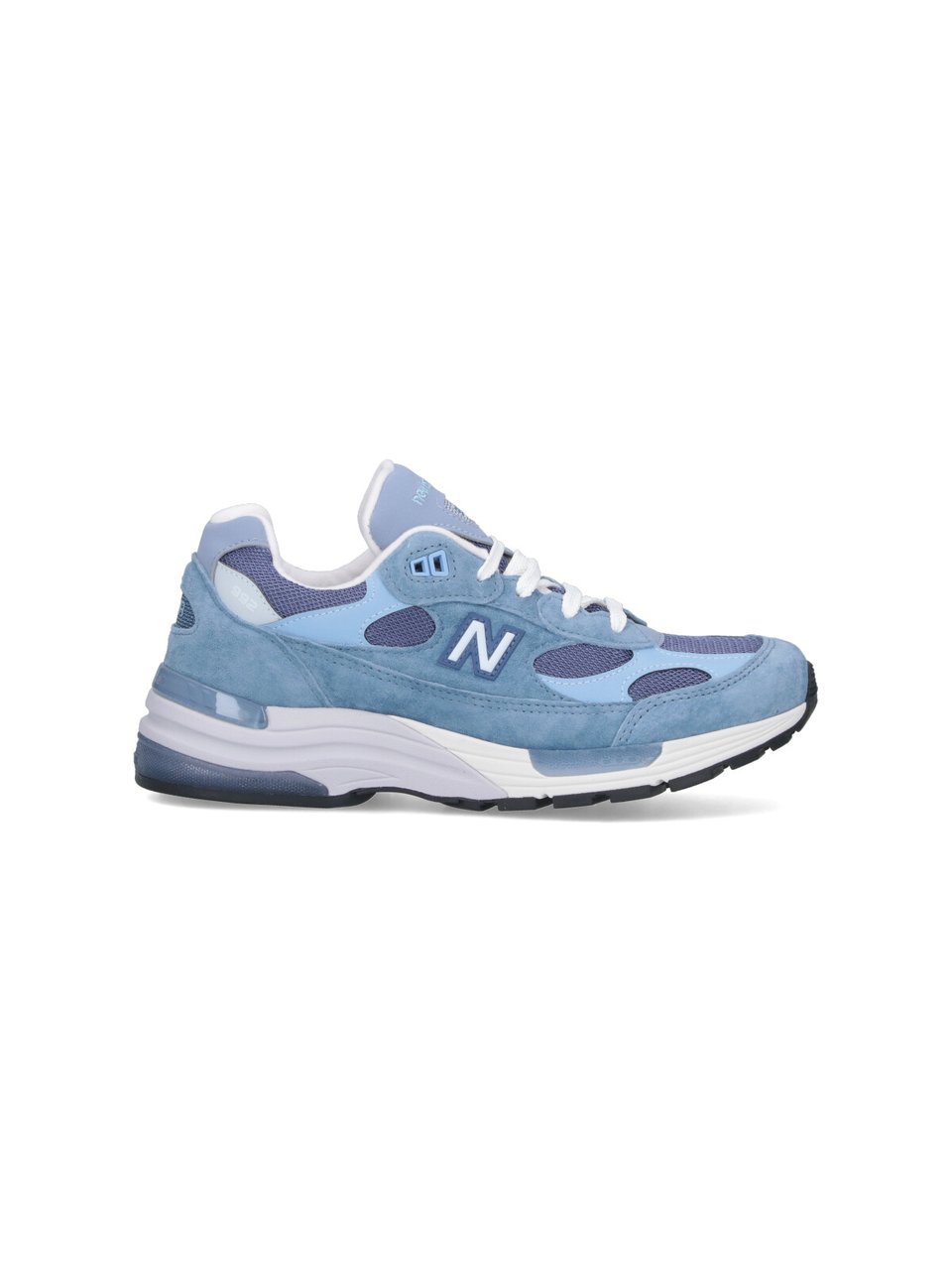 New Balance Suede Sneakers With Rounded Toe Blauw