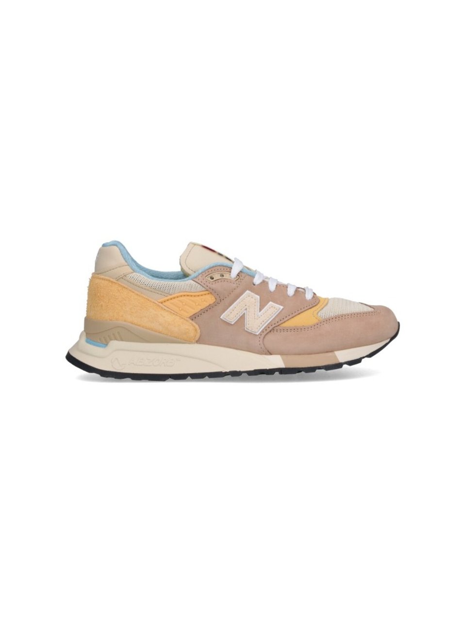 New Balance Suede And Mesh Sneakers With Signature Logo Detail Divers