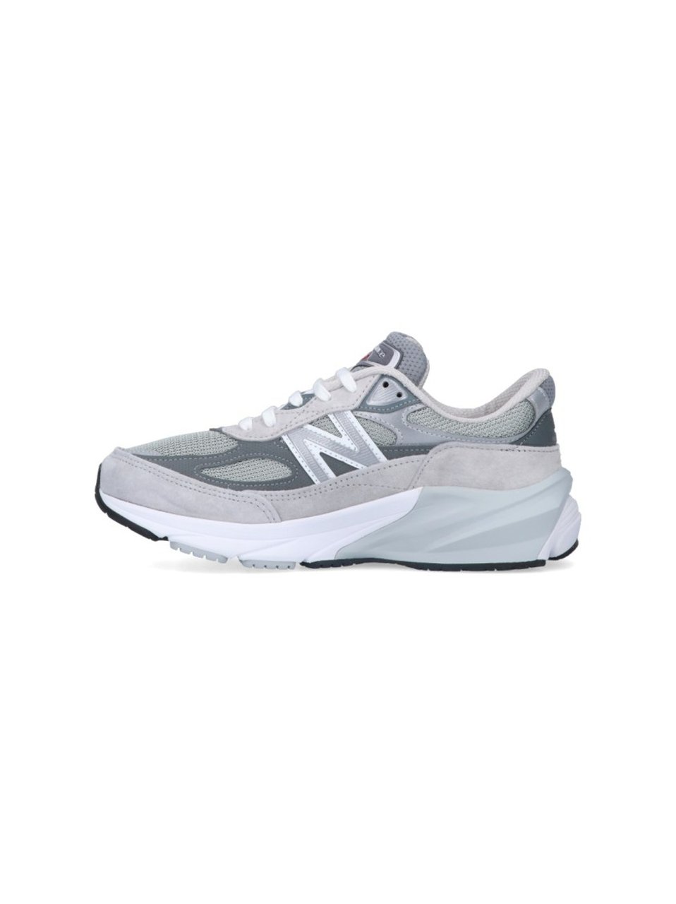 New Balance Tonal Grey Leather And Mesh Sneakers Grijs