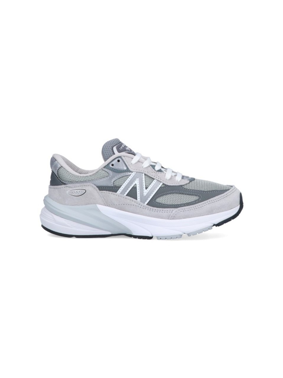 New Balance Tonal Grey Leather And Mesh Sneakers Grijs