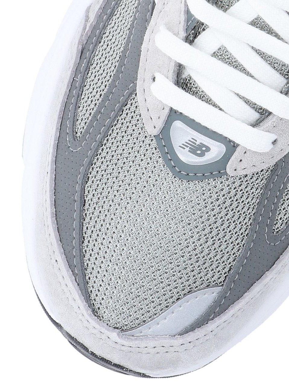 New Balance Tonal Grey Leather And Mesh Sneakers Grijs