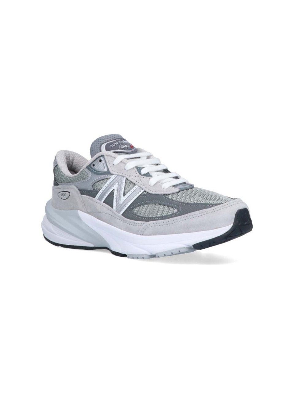 New Balance Tonal Grey Leather And Mesh Sneakers Grijs