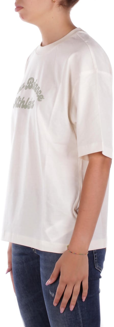 New Balance T-Shirts And Polos Cream Wit