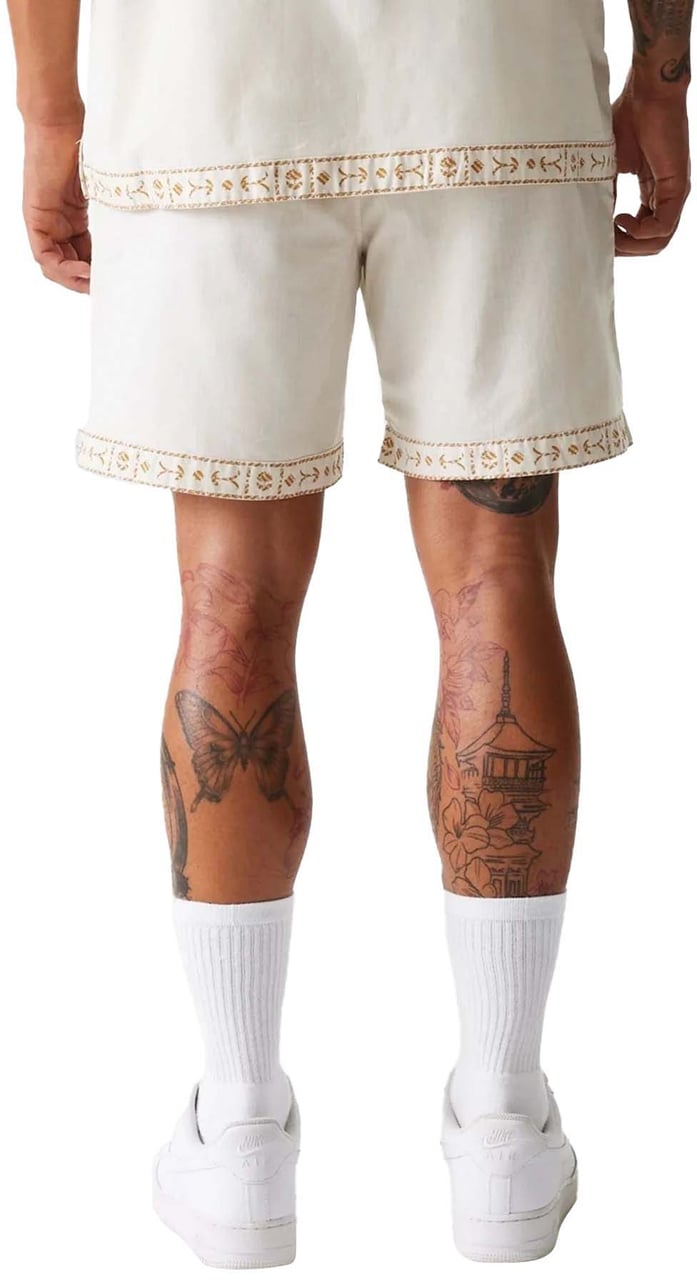 New Era New York Yankees Taping Shorts Off White Wit