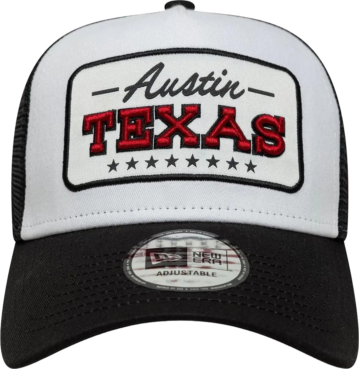 New Era New Era Austin Texas 9Forty Trucker Adjustable Cap Wit Blauw