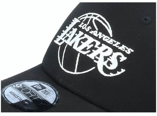 New Era Los Angeles Lakers 9forty Cap Zwart Wit Zwart