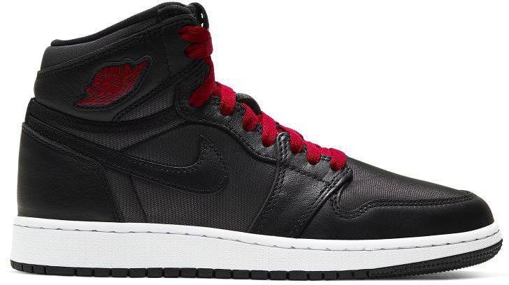 Nike Air Jordan 1 Retro High OG Black Satin Gym Red Zwart