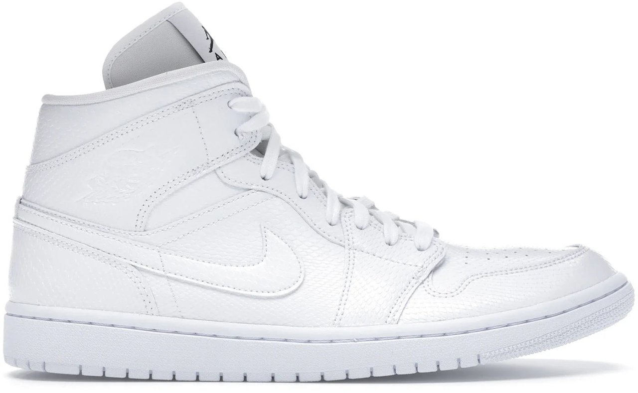 Nike Jordan 1 Mid White Snakeskin (Women's) Wit