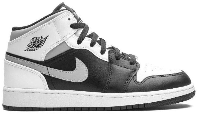Nike Air Jordan 1 Mid White Shadow Zwart