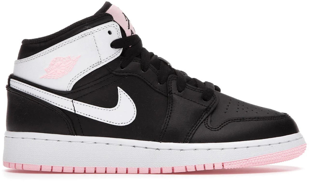 Nike Jordan 1 Mid Arctic Pink Black (GS) Roze